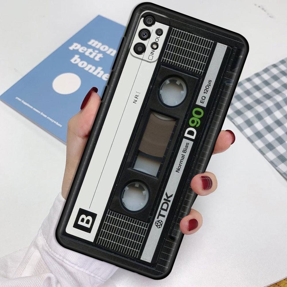 Hülle für Samsung Galaxy A52 A12 A51 A32 A21s A71 A53 A13 A32 A72 A31 A33 A22 A03 Handyhülle Vintage Kassettenband Retro-Stil