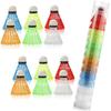Set of 12 Plastic Badminton Nylon Shuttlecocks for Outdoor Storage Case Included Balls, Practice, Beginners, Use,