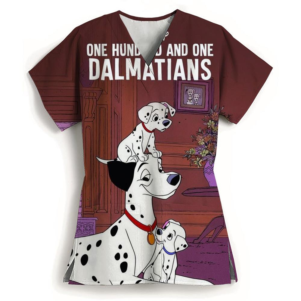 Pharmacist Dentist Veterinary Nurse Tops Disney 101 Dalmatians Beauty Scrub Clothes Spa Nurse Pure Medical Lab Medical Uniform