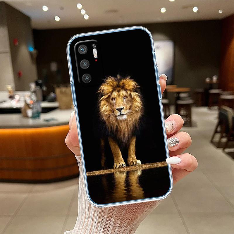 Animal Lion Transparent Phone Case for Motorola Moto G7 G8 G9 G84 G85 G73 G24 G15 Z2 Play Power Plus