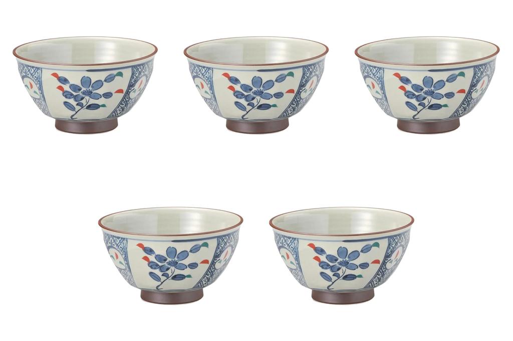 Set of 5 Shozui Beveled Bowls x Arita Setomonohonpo (Medium) [16 9cm] Multi-Purpose Bowls, Ware,