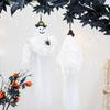 Halloween Hanging Ghost Decoration Spooky Flying Pirate Ghost Holding Pumpkin/Bat/Spider for Indoor