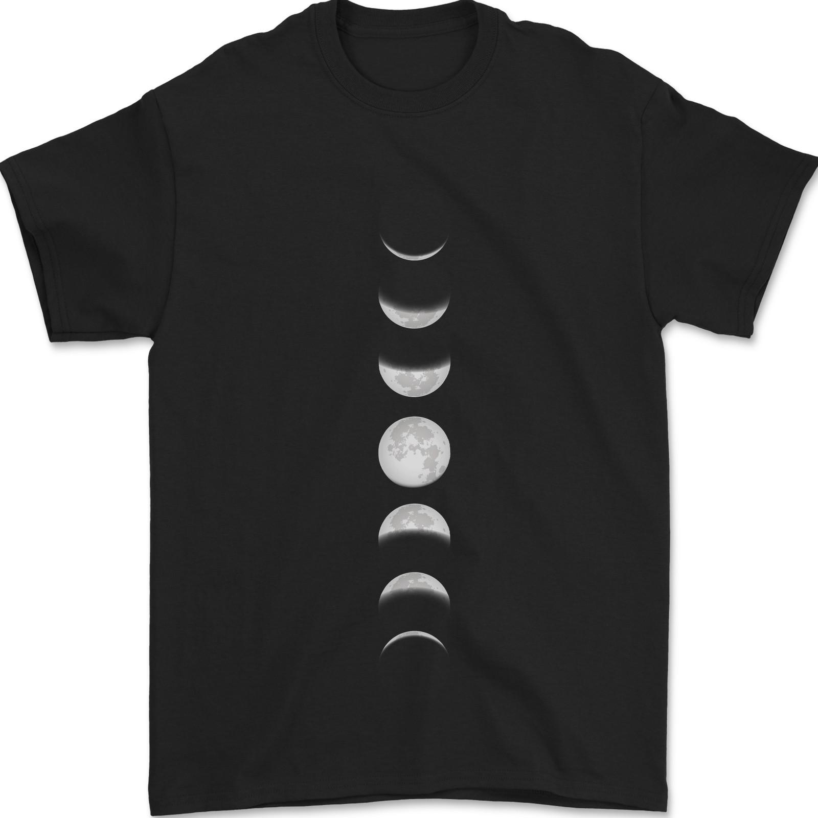 26 Moon Phases Supermoon Eclipse Full Moon Mens T-Shirt 100% Cotton Unisex T-Shirt M