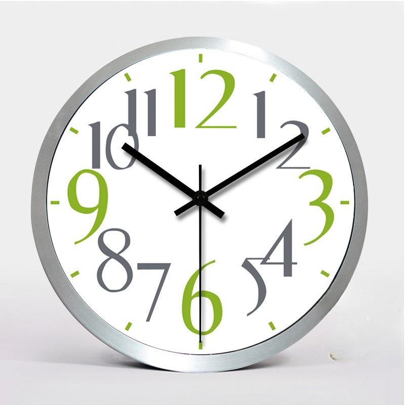 

Металлические Бесшумные Настенные Часы из Нержавеющей Стали Креативные Модные Алюминиевые Настенные Часы для Гостиной Часы