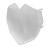 Diamond Heart Shape Silicone Fondant Cake Chocolate Mould for Baking Dessert Home WhiteWhite
