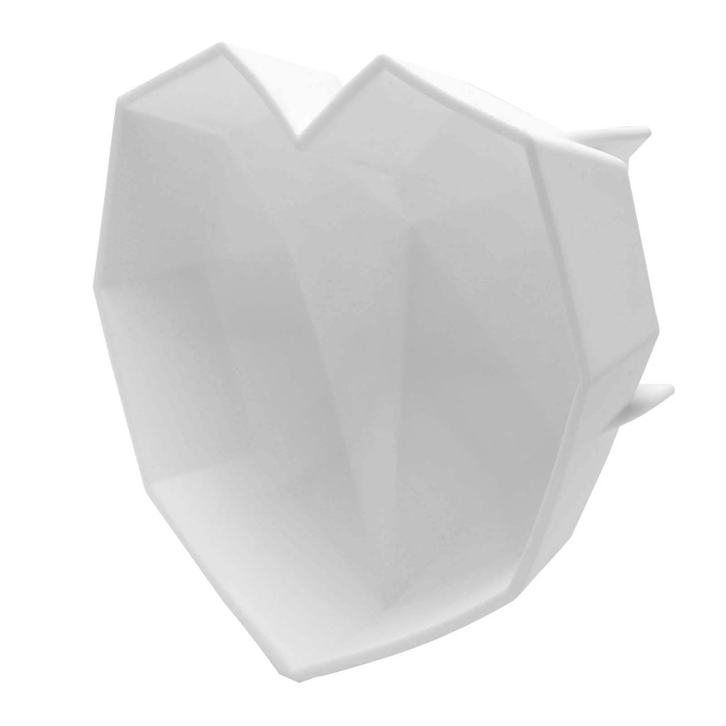 Diamond Heart Shape Silicone Fondant Cake Chocolate Mould for Baking Dessert Home WhiteWhite