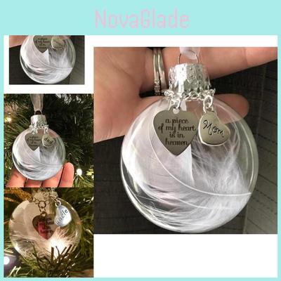 Modern Elegant A Piece Of My Heart Is In Heaven Heart Decoration Ball For Holidays