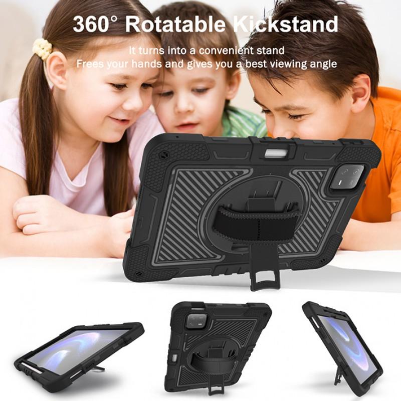 Redmi Pad SE 11 Inch Tablet Case With Kickstand Wrist Strap Shoulder - Full Cover Silicone Protective Shell