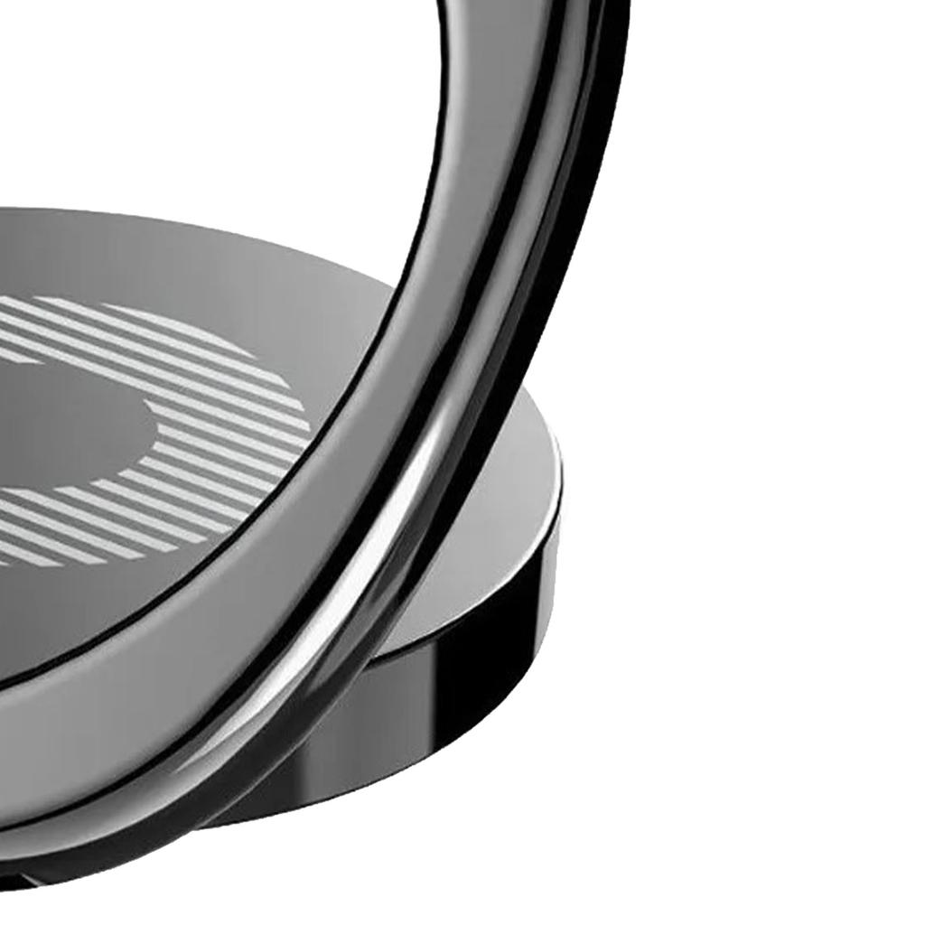 Phone Ring Holder Black Free Rotation Zinc Alloy Colorfast Widely Used Phone Grip for Tablet Digital Products