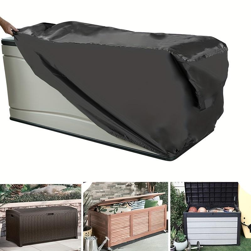 Outdoor Patio Box Lid - Durable Oxford Fabric, Weatherproof Furniture Protection Cover Garden Storage and Outdoor Furniture Protection nero