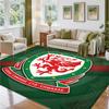Wales Rugby Design Crystal Velvet Rug Soft Decorative Mat for Bedroom Entrance