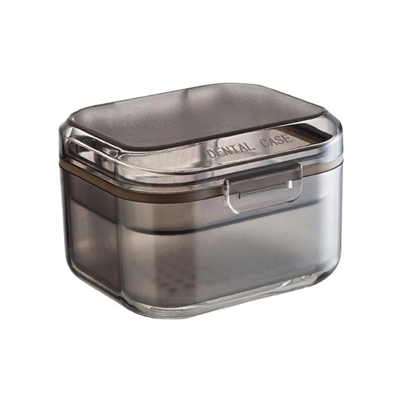 Leakproof Retainer Box Hygienic Travel Denture Container Compact Lightweight For Daily Use