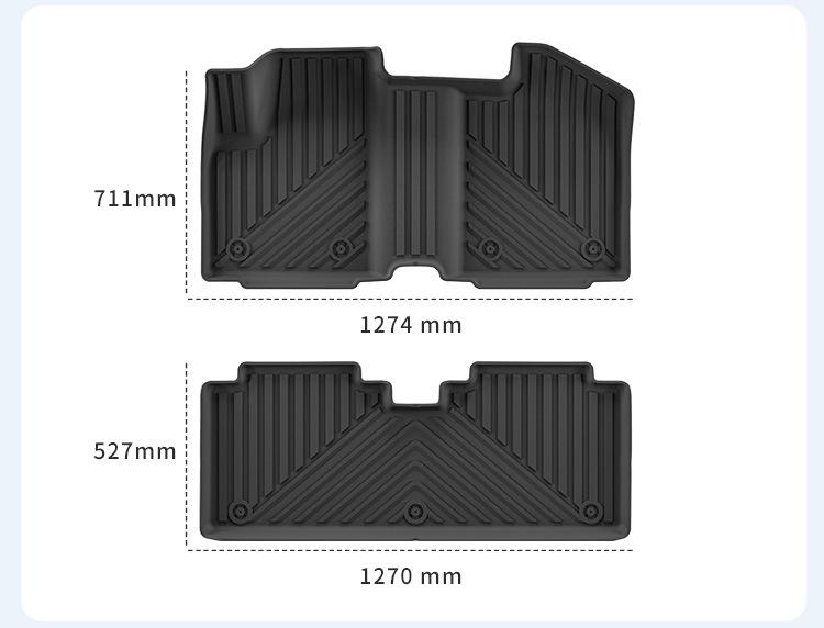 Chery iCAR V23 2025-2026 Floor Mats, TPE Trunk/Backrest Mats