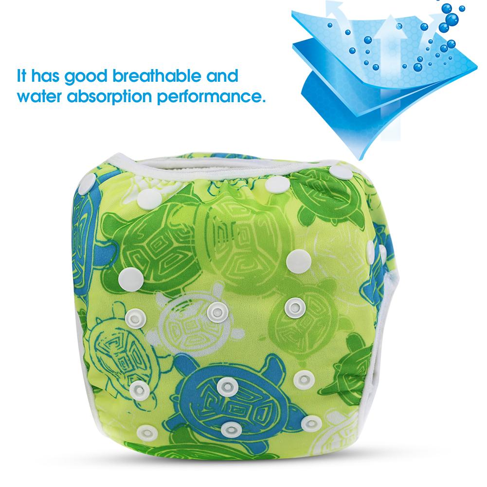Free Size Baby Adjustable Reusable Waterproof Breathable Summer Pool Training PantsTortoise