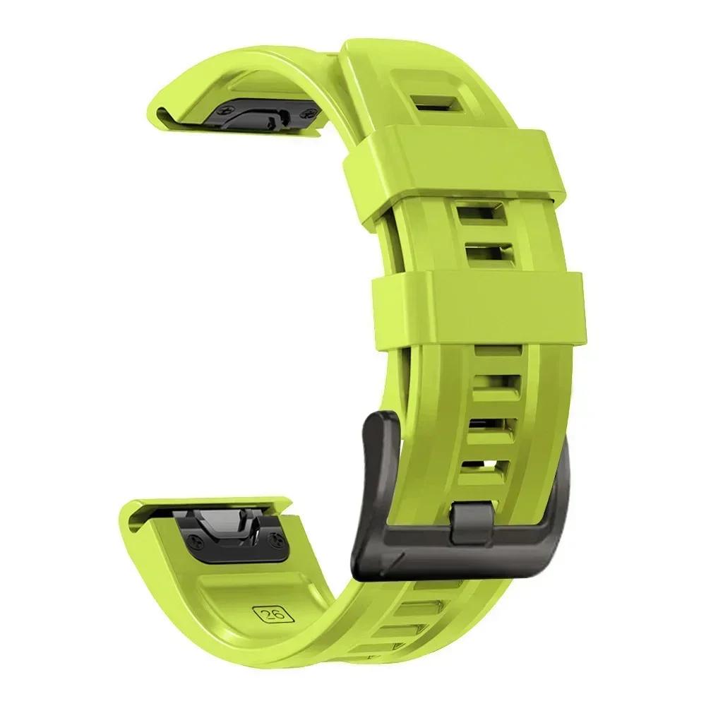 22 26mm Silicone Strap For Garmin Quatix 8/Tactix 8 7Pro/Fenix5 5x Puls 7 7x 6 6x 8 Pro 47mm 51mm/D2 Bravo Quick Fit Sports Band