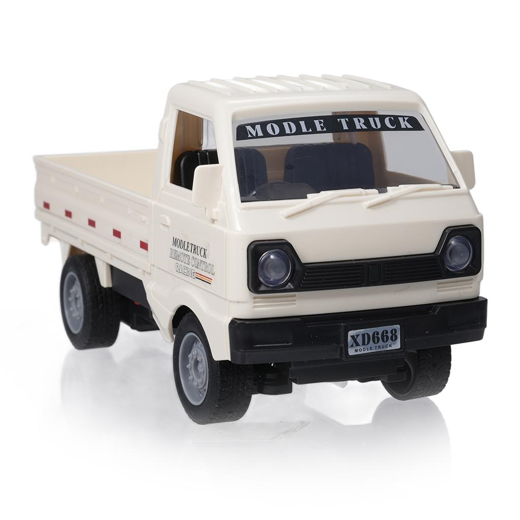 Remote Control Car, Rechargeable Simulation Truck with Spray and Lights, Toy Vehicle for Boys Girls White 1 Battery