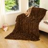 Cozy Printed Milk Flannel Blanket Leopard Design Sofa Throw Blanket for Home