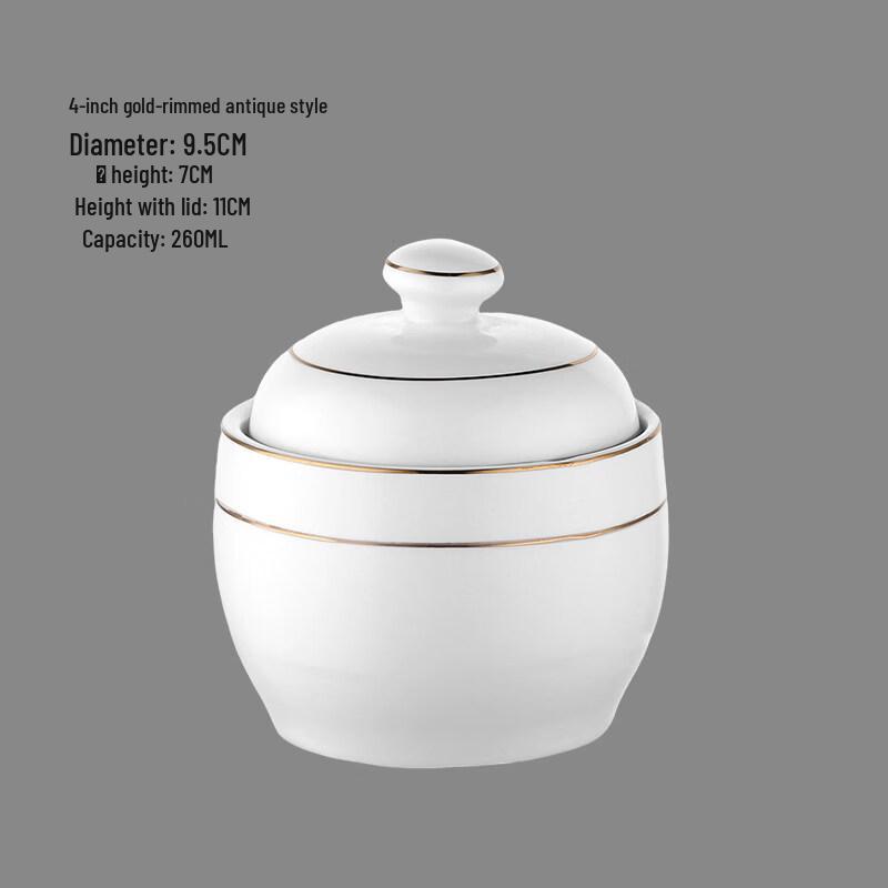 Ruhan Commercial Ceramic Water-Insulated Stew Pot with Lid