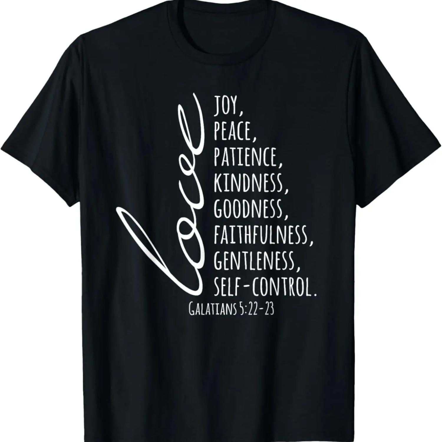 Inspiring Love Joy Peace Patience Christian Church Faith Pun T-Shirt S