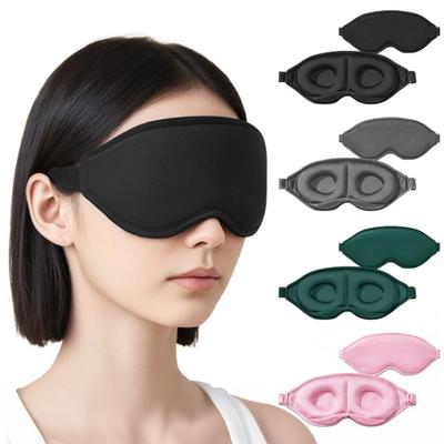 3D Konturierte Schlafmaske Atmungsaktive Augenabdeckung mit Null-Druck-Design Ultimative Lichtblockierende Tiefschlaf-Augenmaske für Nickerchen am Tag und Reisen