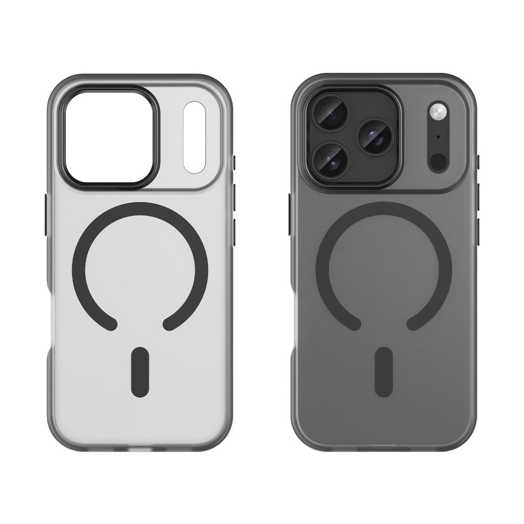 For iPhone 17 Pro Case Compatible with MagSafe TPU+PC Matte Translucent Phone Back Cover