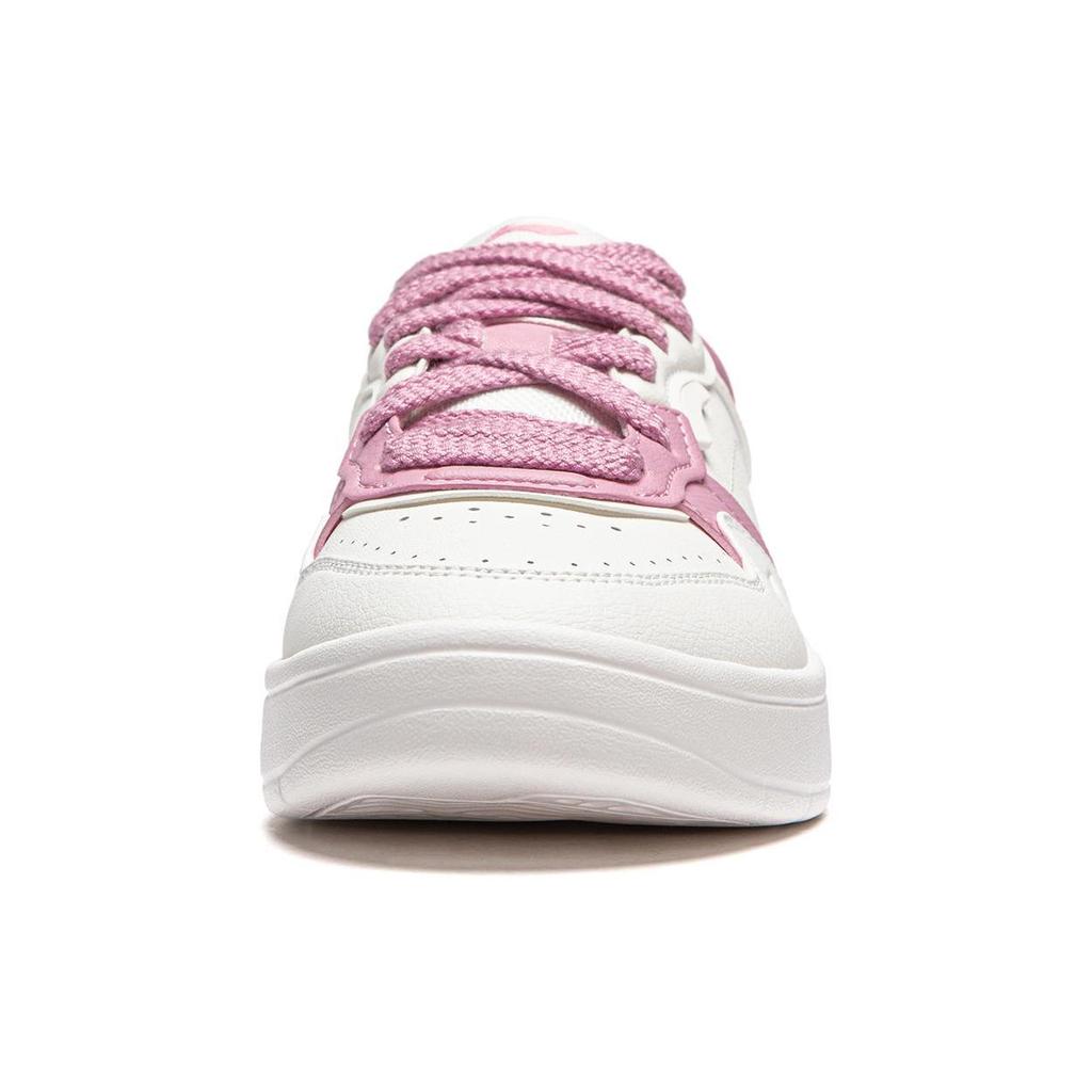 Li Ning Line 2.0 V2 Slip Resistant Abrasion Resistant Low top Skateboard Shoes Women's White Pink AGCU108-1