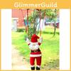 Weihnachts-Weihnachtsmann und Schneemann Hängedekorationen Aus Stoffmaterial Für Urlaubsdekoration