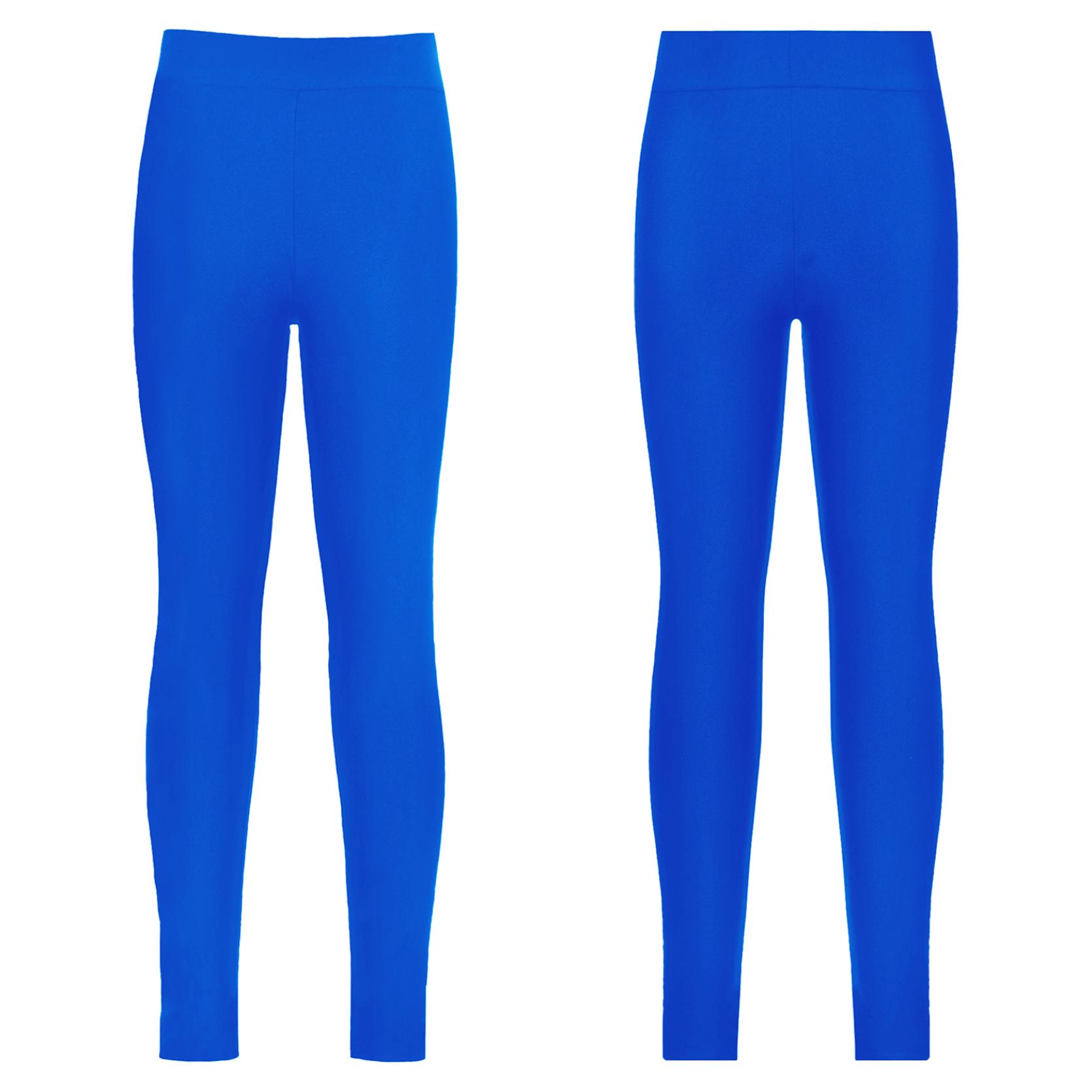 IEFiEL Stijlvolle schaatskleding voor kinderen, elastische tailleband, elastische dans, lange broek, legging 15-16 Years koningsblauwe kleur