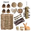Durability Molar Tool Suit Straw Woven Bed Mats Interactively Pet Chewing Toy for Exercise and Teeth Care