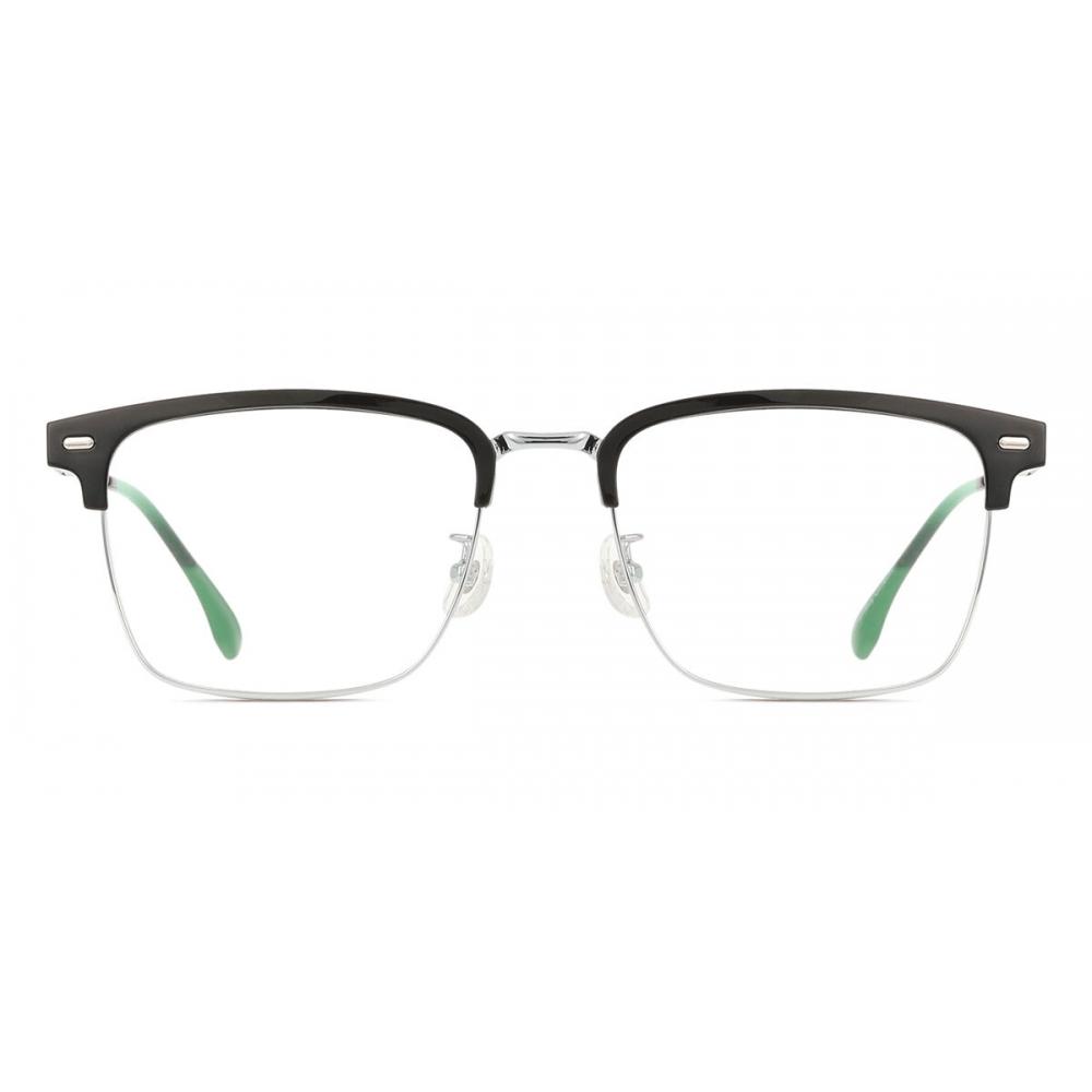 

Full Rim Browline Black Silver Smartbuy Collection Huellie 71002 C13 Fashion Unisex Eyeglasses Black Silver/56