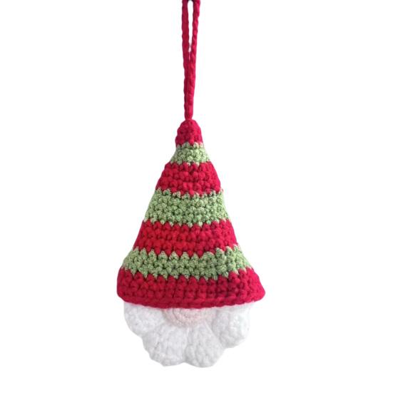 Reusable Holiday Door Handles Hand Crochet Christmas Gnome Ornaments, Knitted Faceless Hanging Decorations, Decorative Gift Box Toppers Yarn