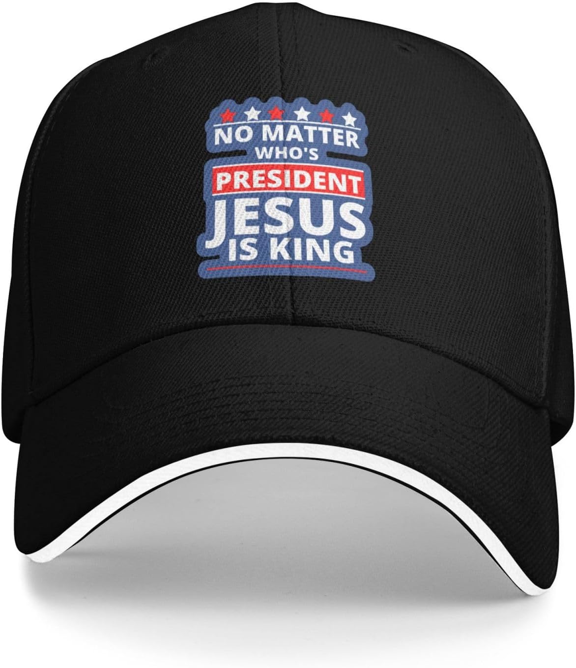 Jesus Is King Christian Baseball Cap Adjustable Polyester Outdoor Sun Hat Unisex Dad Hat One Size