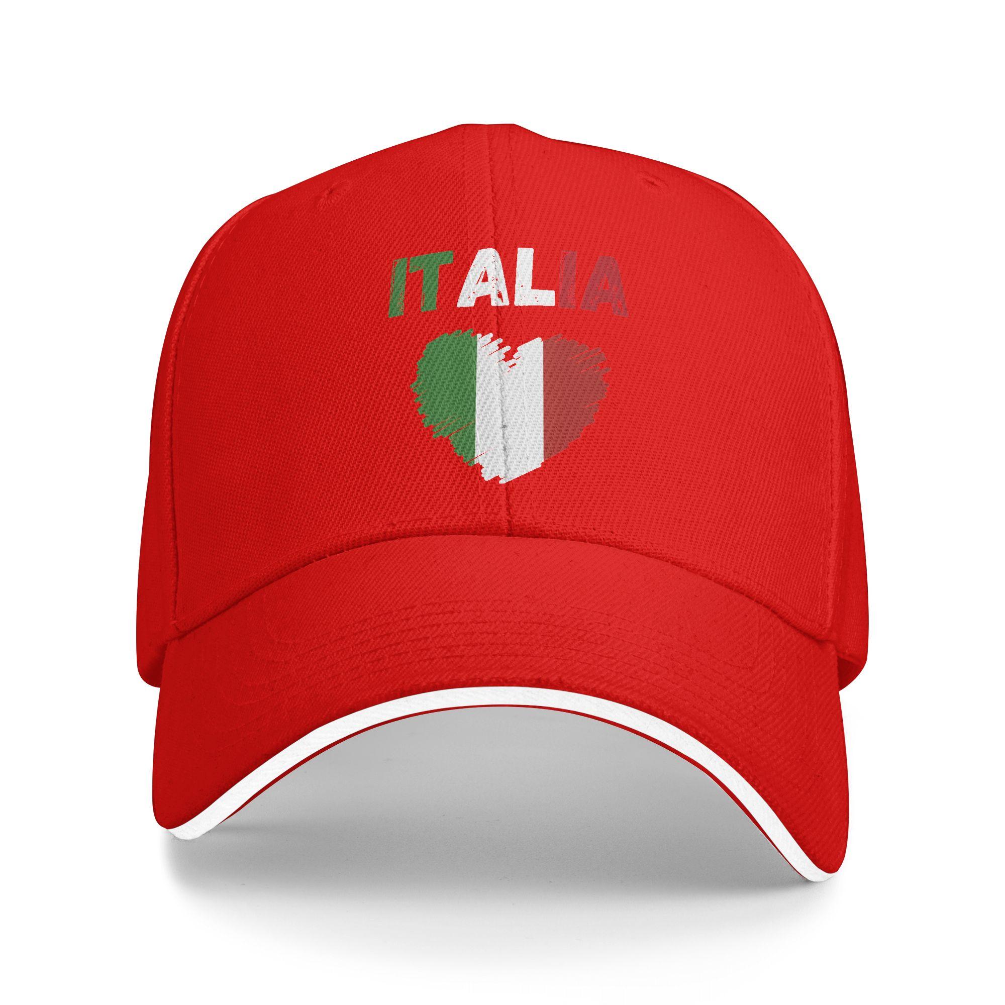 Unisex Italy Italian Flag Italia Outdoor Hat Trucker Cap New Baseball Cap Golf Hats One Size