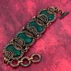 Faceted zambian emerald bracelet copper wire wrapped bracelet adjustable chain bracelet copper gemstone jewelry handmade bracelet for gifts