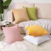 2pcs Windmill Textured Striped Patchwork Corduroy Throw Pillow Covers - Soft Modern Farmhouse Decor for Sofa, Couch, Bedroom