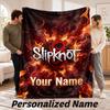 Slipknot Personalized Flannel Blanket Custom Name Text Soft Throw Blanket Home Decor