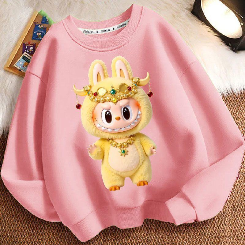 Barneklær Sweatshirts for vår og høst, Langermede løse sweatshirts for gutter og jenter