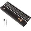 Gloteki Incense Horizontal Ebony Stylish Incense Prevents Ash Stainless Steel Net with Fireproof Wooden Incense Burner with Lid Holder, Type, Wood,
