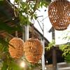 Solar Bamboo Weaving Lantern Waterproof 600 mAh Chinese Lantern Lights LED Garden Decorative Light Warm Light
