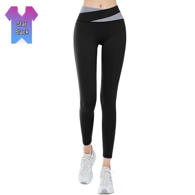 

Трендовые леггинсы с высокой талией, из ткани с эффектом «нюд» в стиле пэчворк, для йоги и бега L