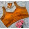 Indian Women's Silk Blend Sleeveless Blouse Bollywood Party Wear Ethnic Choli