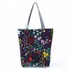 High Capacity Shoulder Bag Shopping Bags Bright Colors Floral Print Handbag Casual Travel Multi Functional Beach Bag Commuting Tote Bag