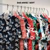 Japanese Drape Floral Shirt Men'S And Women'S Loose Retro Hawaiian Vacation Loose Couple Beach Short-Sleeved Shirt Men'S