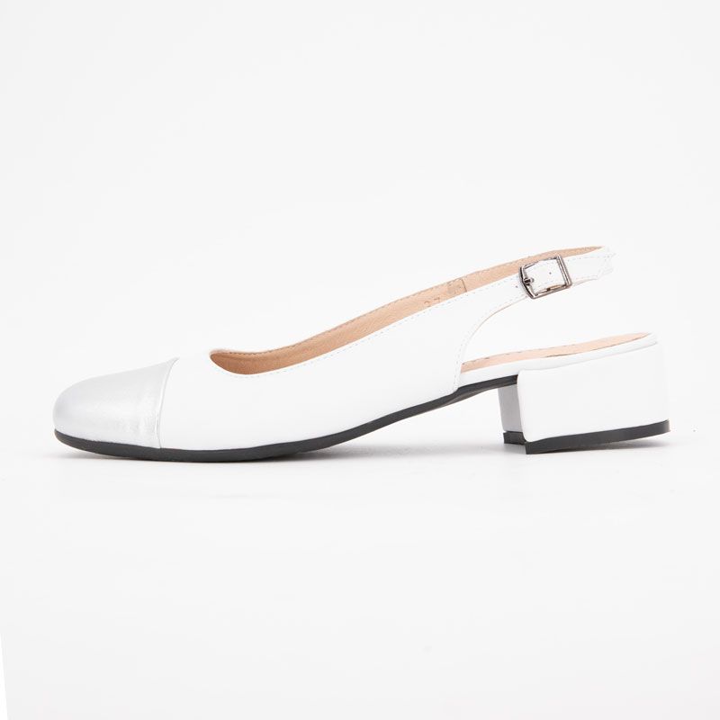 Ballerines loulou nappa argent cuir blanc Femme XAVIER DANAUD