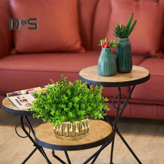 

12 шт./компл. искусственный эвкалипт со стеблем 7 головок, не увядающий, не требует полива, реквизит для фотографий, реалистичные многоразовые пластиковые искусственные зеленые растения, украшение для дома