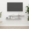 VidaXL Wall-Mounted TV Shelf Concrete Grey 125x18x23 Cm Particleboard