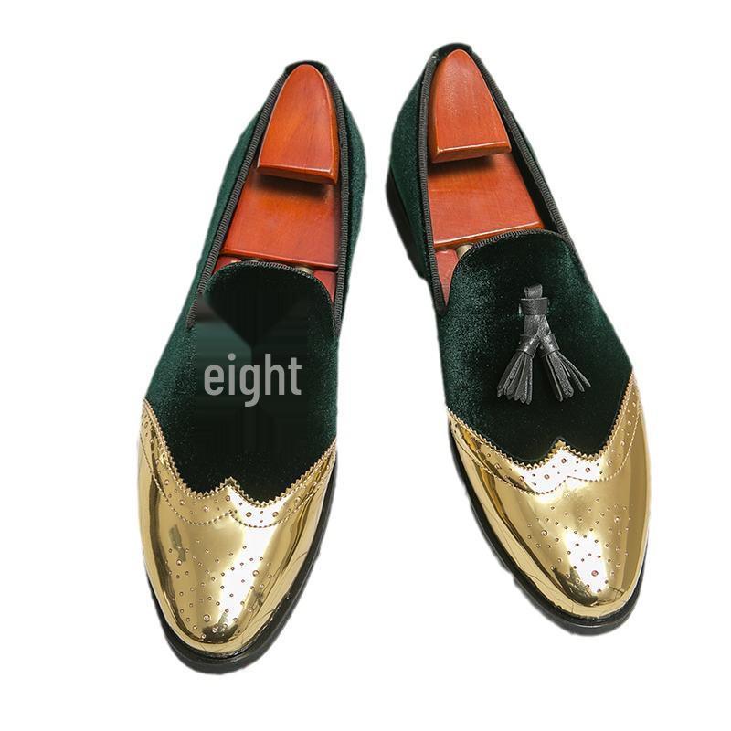 Men's British Tassel Suede Loafers: Retro Soft Sole Driving and Wedding Shoes