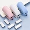 Mini-Tacker-Set Tragbarer Kleiner Tacker und Klammern zum Binden von Papier Student Büro Schreibwaren Blau Rosa Weiß