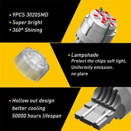 4pc LED Bulbs For Brake Stop Tail Signal Light 7443 7441 7440 7444 Bright Red EO