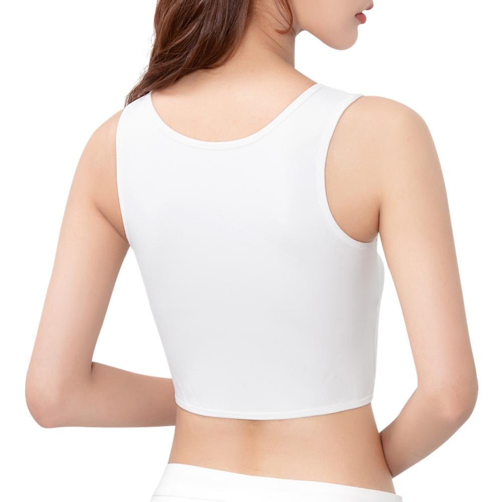 Corsetto con cerniera frontale Gilet piatto Fascia toracica Lesbica Tomboy Senza cuciture Canottiera modellante da donna Bustier IntimoModellatore taglie forti